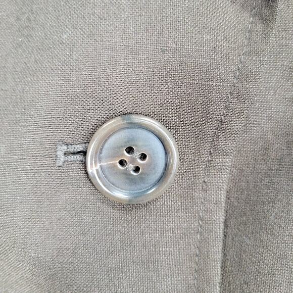 Ann Taylor Linen Jacket Womens 14 Brown Lightweight Office Career Blazer - Picture 12 of 13